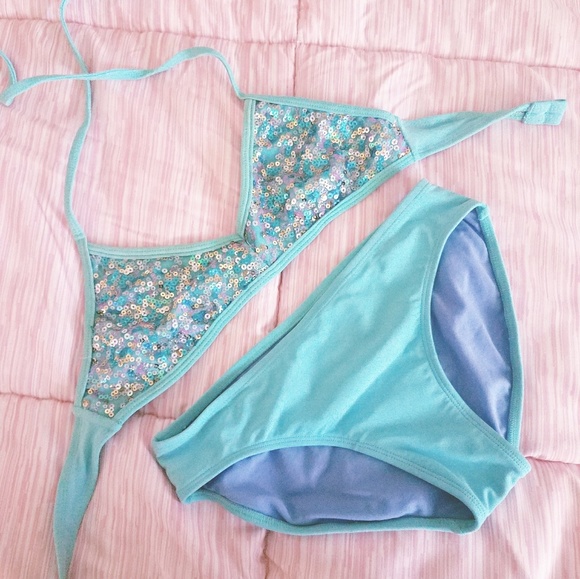 girls sequin swimsuit